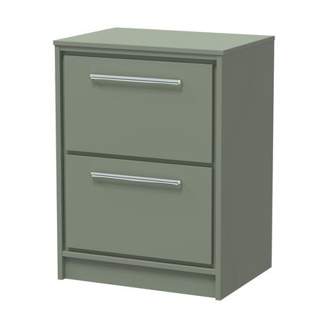 [BFLL3133W] Balterley 600mm Framed Design Floor Standing 2 Drawer Vanity with Worktop - Fern Green - Cutout