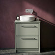 [BFLL3133W] Balterley 600mm Framed Design Floor Standing 2 Drawer Vanity with Worktop - Fern Green - Silo