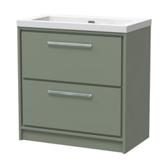 [BFLL3135K] Longnor 2 Drawer Floor Standing Vanity Unit with Modern Fireclay Basin, Choice of Size/Basin Type/Colour - Cutout