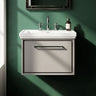 [BFLL3222B] Longnor Single Drawer Wall Hung Vanity Basin Unit with 3 Tap Hole Traditional Fireclay Basin, Choice of Size and Colour - Silo