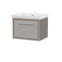 [BFLL3222H] Longnor Single Drawer Wall Hung Vanity Basin Unit with 0 Tap Hole Traditional Fireclay Basin, Choice of Size and Colour - Cutout