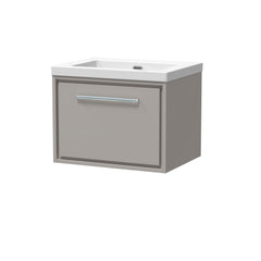 [BFLL3222K] Longnor Wall Hung Single Drawer Vanity Basin Unit with Modern Fireclay Basin, Choice of Size, Colour and Basin - Cutout
