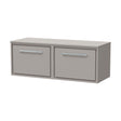 [BFLL3222W2] Balterley 1200mm Framed Design Wall Hung Single Drawer Vanity with Worktop - Pebble Grey - Cutout