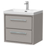 [BFLL3224E] Longnor Modern Wall Hung Vanity 2 Drawer Vanity Basin Unit with Rectangular Basin, Choice of Size and Colour - Cutout