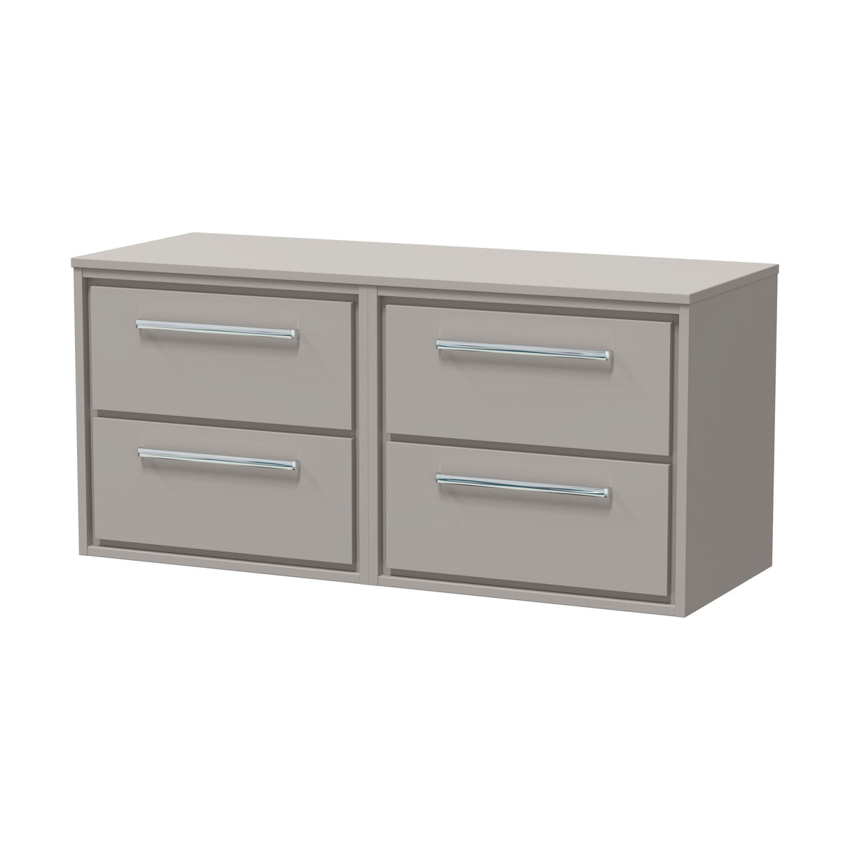 [BFLL3224W2] Longnor Contemporary Wall Hung 4 Drawer Vanity Unit with Colour Coordinating Worktop, 1200mm, Choice of Colour - Cutout