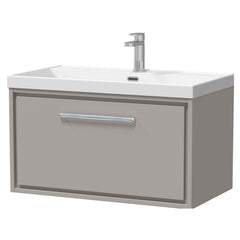 [BFLL3225E] Longnor Modern Bathroom 1 Soft Close Drawer Wall Hung Vanity Unit & Rectangular Basin, Choice of Size and Colour - Cutout