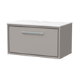 [BFLL3225WMT] Balterley 800mm Framed Design Wall Hung Single Drawer Vanity with Marble Worktop - Pebble Grey - Cutout