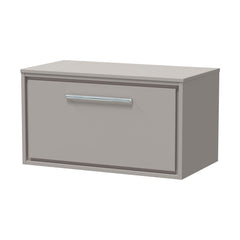 [BFLL3225W] Balterley 800mm Framed Design Wall Hung Single Drawer Vanity with Worktop - Pebble Grey - Cutout