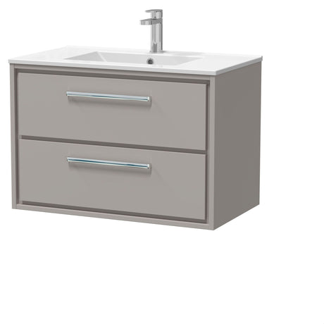 [BFLL3226C] Longnor Modern Wall Hung 2 Drawer Vanity Basin Unit with Minimalist Basin, Choice of Size and Colour - Cutout