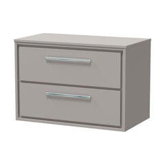 [BFLL3226W] Longnor Contemporary 2-Drawer Wall Hung Vanity Unit with Colour Coordinating Worktop, Choice of Size and Colour - Cutout