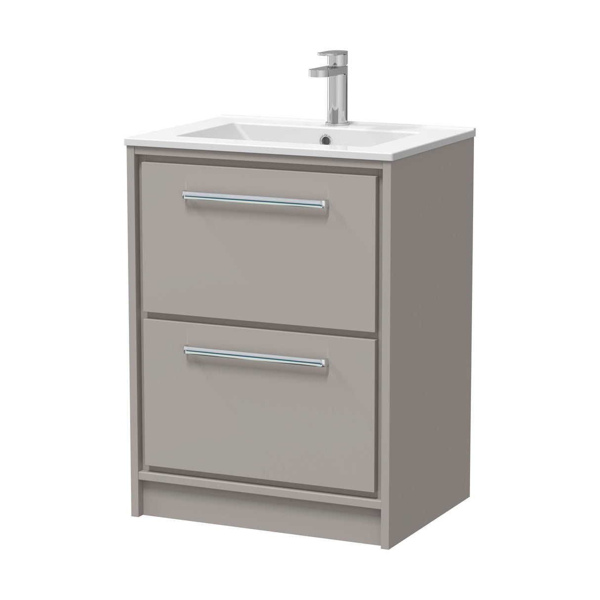 [BFLL3233C] Longnor Floor Standing 2 Drawer Vanity Unit - Choice of Colour, Basin Type and Size - Cutout