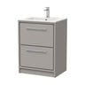 [BFLL3233C] Longnor Floor Standing 2 Drawer Vanity Unit - Choice of Colour, Basin Type and Size - Cutout