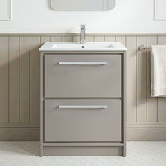 [BFLL3233C] Longnor Floor Standing 2 Drawer Vanity Unit - Choice of Colour, Basin Type and Size - Silo