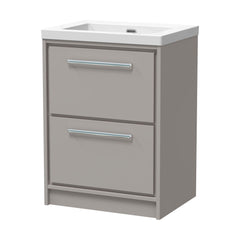 [BFLL3233K] Longnor 2 Drawer Floor Standing Vanity Unit with Modern Fireclay Basin, Choice of Size/Basin Type/Colour - Cutout