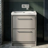 [BFLL3233K] Longnor 2 Drawer Floor Standing Vanity Unit with Modern Fireclay Basin, Choice of Size/Basin Type/Colour - Silo