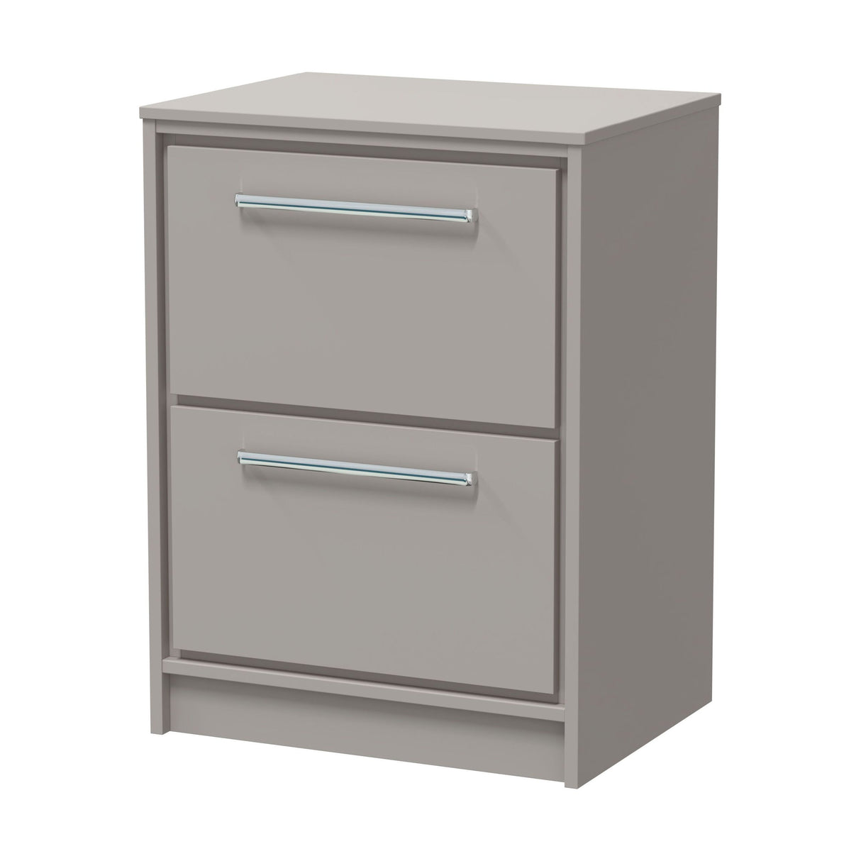 [BFLL3233W] Balterley 600mm Framed Design Floor Standing 2 Drawer Vanity with Worktop - Pebble Grey - Cutout