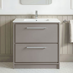 [BFLL3235C] Longnor Floor Standing 2 Drawer Vanity Unit - Choice of Colour, Basin Type and Size - Silo