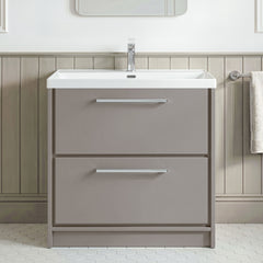 [BFLL3235E] Longnor Floor Standing 2 Drawer Vanity Unit - Choice of Colour, Basin Type and Size - Silo