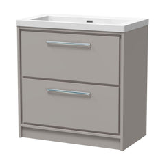 [BFLL3235K] Longnor 2 Drawer Floor Standing Vanity Unit with Modern Fireclay Basin, Choice of Size/Basin Type/Colour - Cutout