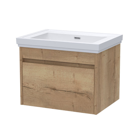 [BFLW1894H] Swainsley Contemporary Wall Hung 1 Drawer Vanity Unit with Traditional 0 Tap Hole Fireclay Basin - Choice of Size and Colour - Cutout
