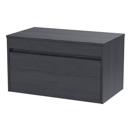 [BFLW2296W] Swainsley Contemporary Wall Hung 1 Drawer Vanity Unit with Laminate Worktop - Choice of Size and Colour - Cutout