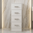 [BFOR133] Slimline 4 Drawer Unit - 300mm - Gloss White - Silo