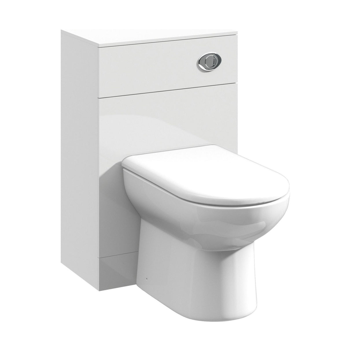 [BFOR142] WC Unit   - 500mm - Gloss White - Cutout