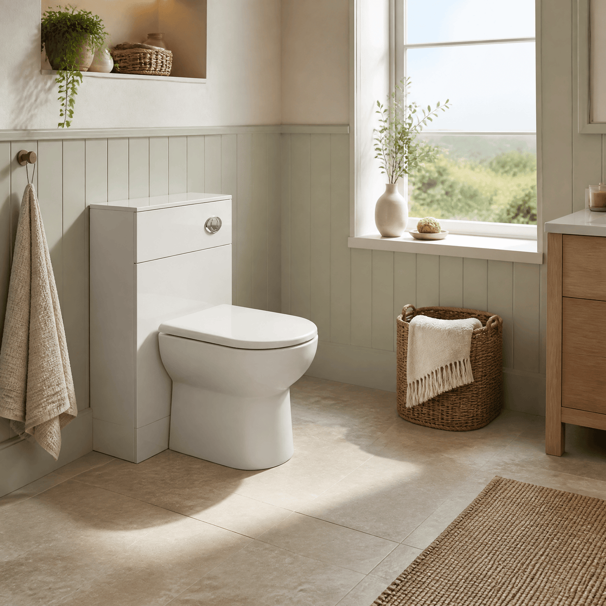 [BFOR143] Hamstall WC Unit, Gloss White, Choice of Size