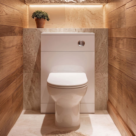 [BFOR144] Hamstall WC Unit, Gloss White, Choice of Size - Silo