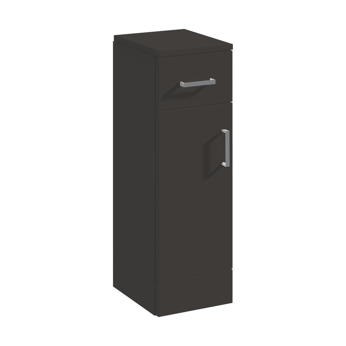 [BFOR1471] Hamstall Floor Standing 1 Door 1 Drawer Storage Cabinet, Satin Dark Grey, 250 x 300mm - Cutout