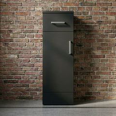 [BFOR1471] Hamstall Floor Standing 1 Door 1 Drawer Storage Cabinet, Satin Dark Grey, 250 x 300mm - Silo