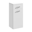 [BFOR153] Slimline Floor Standing Laundry Basket - 350mm - Gloss White - Cutout