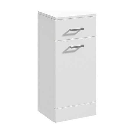 [BFOR154] Hamstall Floor Standing Bathroom Laundry Basket, 350mm, Gloss White, Choice of Size - Cutout