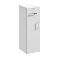 [BFOR171] Slimline Floor Standing Bathroom Cupboard - 250mm - Gloss White - Cutout