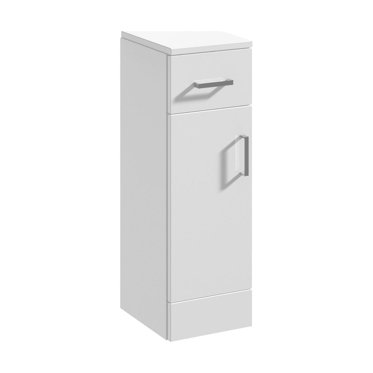 [BFOR172] Hamstall Floor Standing Bathroom Cupboard, 250mm, Gloss White, Choice of Size - Cutout