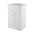 [BFORW500E] Balterley 500mm 2 Door Gloss White Floor Standing Cabinet With Basin - Cutout