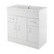 [BFORW800M] Balterley 800mm 3 Door 2 Drawer Gloss White Floor Standing Cabinet With Basin - Cutout