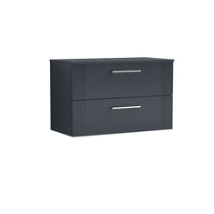 [BFPF1495W] Belvide Retro Partial Fluted 2 Drawer Wall Hung Vanity Unit with Colour Coordinating Worktop, Choice of Size and Colour - Cutout