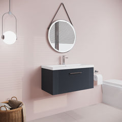 [BFPF1496A] Belvide Partial Fluted 1 Drawer Wall Hung Vanity Unit with Mid-Edge 1 Tap Hole Ceramic Basin - Lifestyle 3