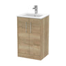 [BFPF1801B] Winshill Contemporary 2 Door Floor Standing Vanity Unit with Minimalist Basin - Choice of Size and Colour - Cutout
