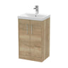 [BFPF1801D] Winshill Contemporary 2 Door Floor Standing Vanity Unit with Thin Edge Basin - Choice of Size and Colour - Cutout