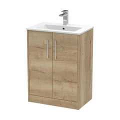 [BFPF1803B] Winshill Contemporary 2 Door Floor Standing Vanity Unit with Minimalist Basin - Choice of Size and Colour - Cutout