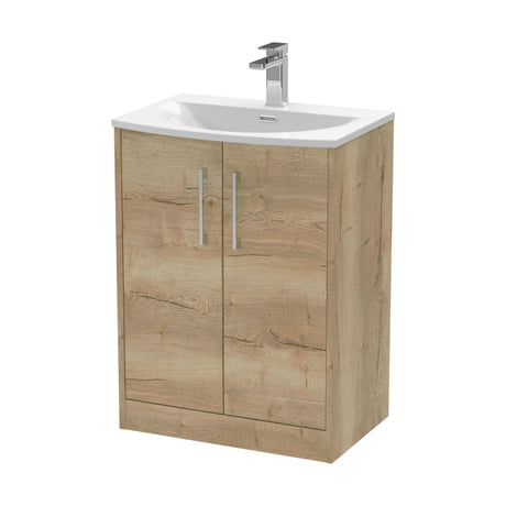[BFPF1803G] Winshill Contemporary 2 Door Floor Standing Vanity Unit with Curved Basin - Choice of Size and Colour - Cutout