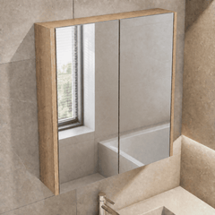 [BFPF1817] Winshill Wall Hung Mirror Cabinet Unit, 600mm, Choice of Colour