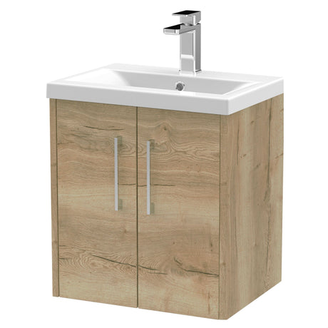 [BFPF1821A] Winshill Contemporary 2 Door Wall Hung Vanity Unit with Mid-Edge Basin - Choice of Size and Colour - Cutout
