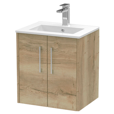[BFPF1821B] Winshill Contemporary 2 Door Wall Hung Vanity Unit with Minimalist Basin - Choice of Size and Colour - Cutout