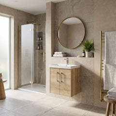[BFPF1821D] Winshill Contemporary 2 Door Wall Hung Vanity Unit with Thin Edge Basin - Choice of Size and Colour