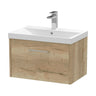 [BFPF1822D] Winshill Contemporary 1 Drawer Wall Hung Vanity Unit with Thin Edge Basin - Choice of Size and Colour - Cutout
