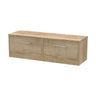 [BFPF1822W2] Winshill Contemporary 2 Drawer 1200mm Wall Hung Vanity Unit with Worktop - Choice of Colour - Cutout