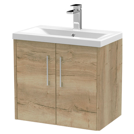 [BFPF1823A] Winshill Contemporary 2 Door Wall Hung Vanity Unit with Mid-Edge Basin - Choice of Size and Colour - Cutout